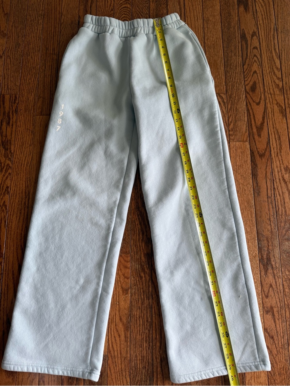 1987 Light Blue Hoodie & Wide Leg Sweatpants Set - Picture 10 of 12